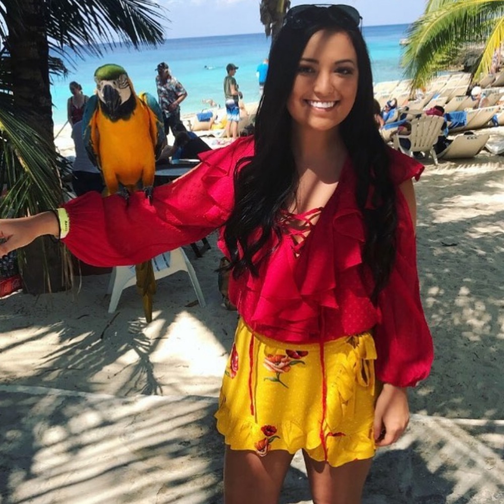 Forever 21 Sheer Polka Dot Top